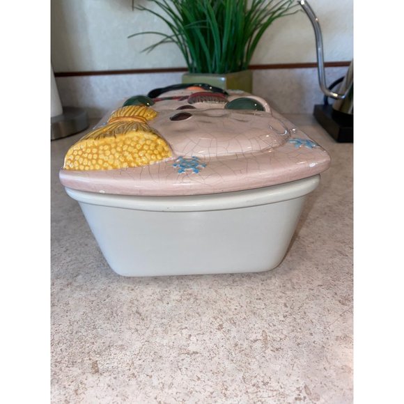 Vintage New Debco Loaf Pan with SnowMan Lid - Picture 3 of 6